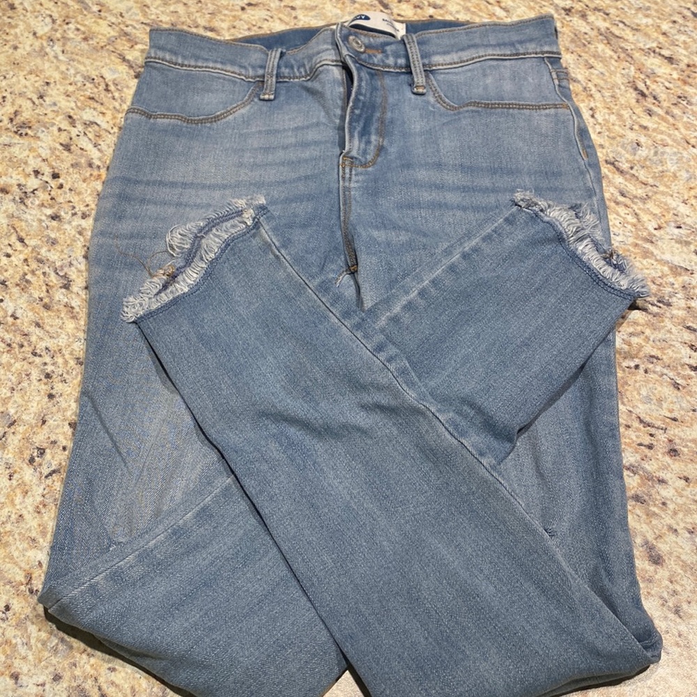 Old navy jeggings ballerina jeans skinny pants light blue